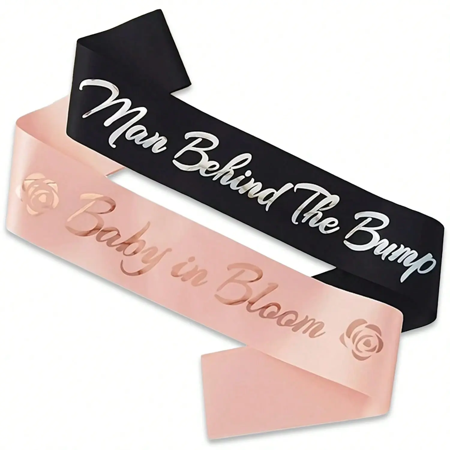 Rose Gold Mom To Be Sash Belt, Gender Reveal Baby Shower Party Accessory Decor Gift for Expecting New Mom, All Season Celebration Photo Prop