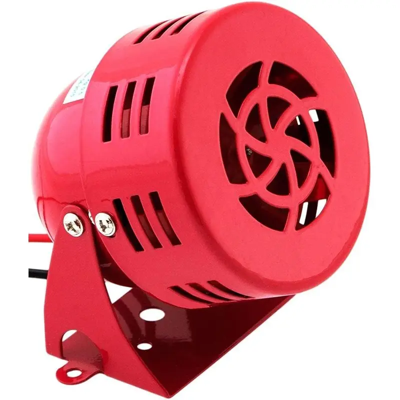 Horns Loud Electric Motor Driven Horn/Alarm/Siren (Air Raid) Small/Compact Red 12V VXS-9050C