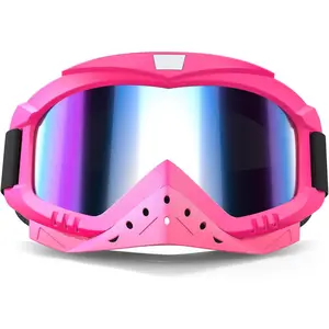 Motocross Goggles for Adults & Youth, Windproof Racing Eyewear for Motorcycle, Dirt Bike, ATV, and Skiing