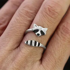 Creative New Raccoon Open Ring