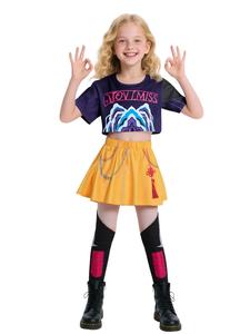 k-pop witch girl costume set for girls, cool short sleeve half skirt role play, mirai cosplay suit, halloween kids dress up