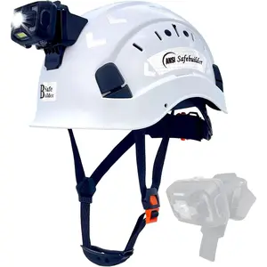 Full Brim Headwear with Built in Light 6 Point Suspension Breathable Vented for Work Outdoor Climbing Tree Care Gardening Men Women