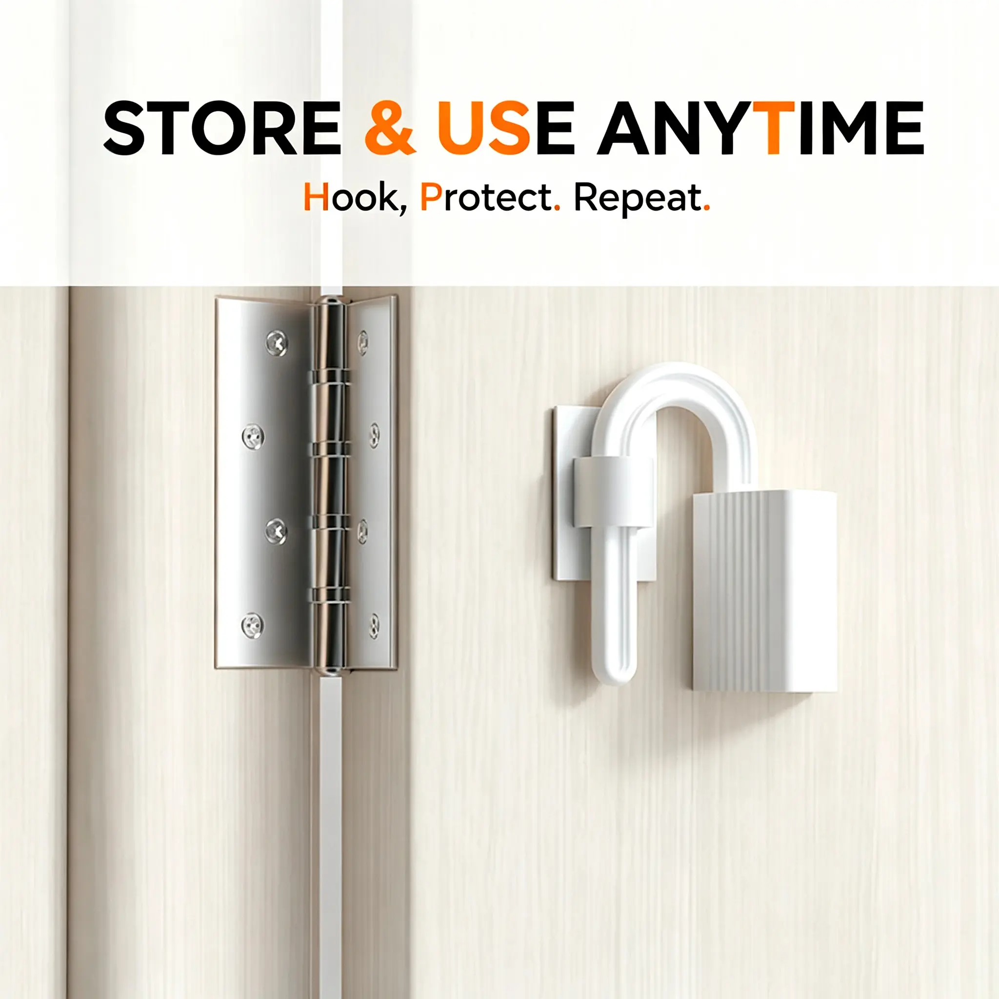 Bathroom Door Anti-Jam Hinge, No-Drill Back Glue, Storage Bathroom Door Stopper, Home Use, Child Safety, Indoor Bathroom Door Adapter