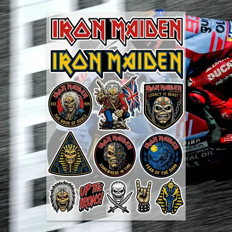 Waterproof Rock Music Graphic Vinyl Decal Self Adhesive Sticker for Motorbike Body Helmet Auto Accessories