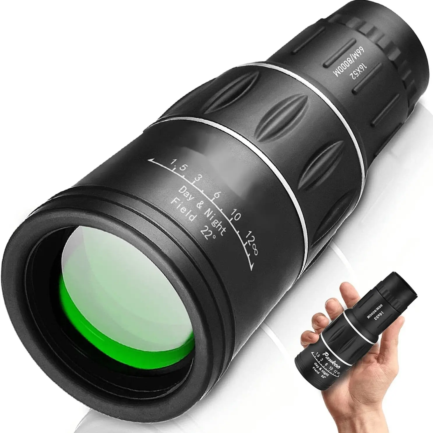 16x52 High Definition Monocular Telescope, 1 Set Portable Outdoor Monocular Telescope, Outdoor Camping & Bird Watching Equipment