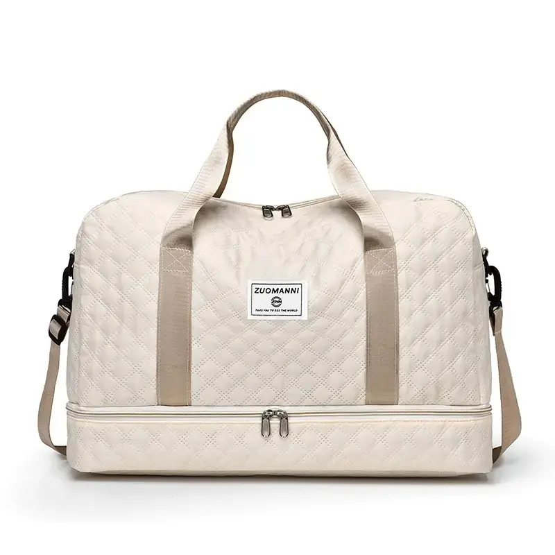 Argyle Pattern Travel Duffle Bag - Large-Capacity, Water-Resistant Weekender, Carry On Luggage