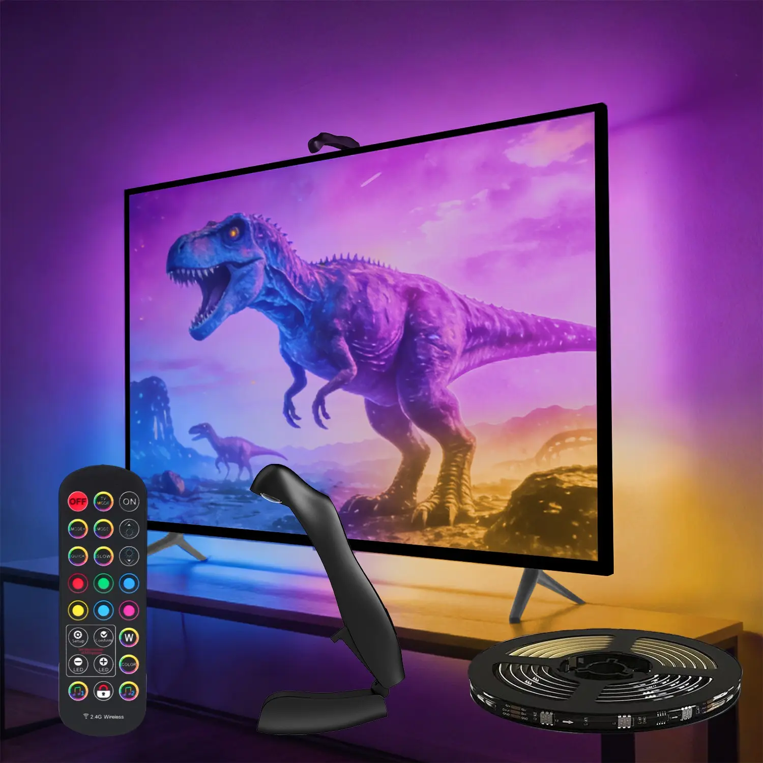 USB TV Light Strip Color Matching Ambient Lamp, Smart Sync LED Background Light for TV Screen, Enhance Your Viewing Experience LED Lighting