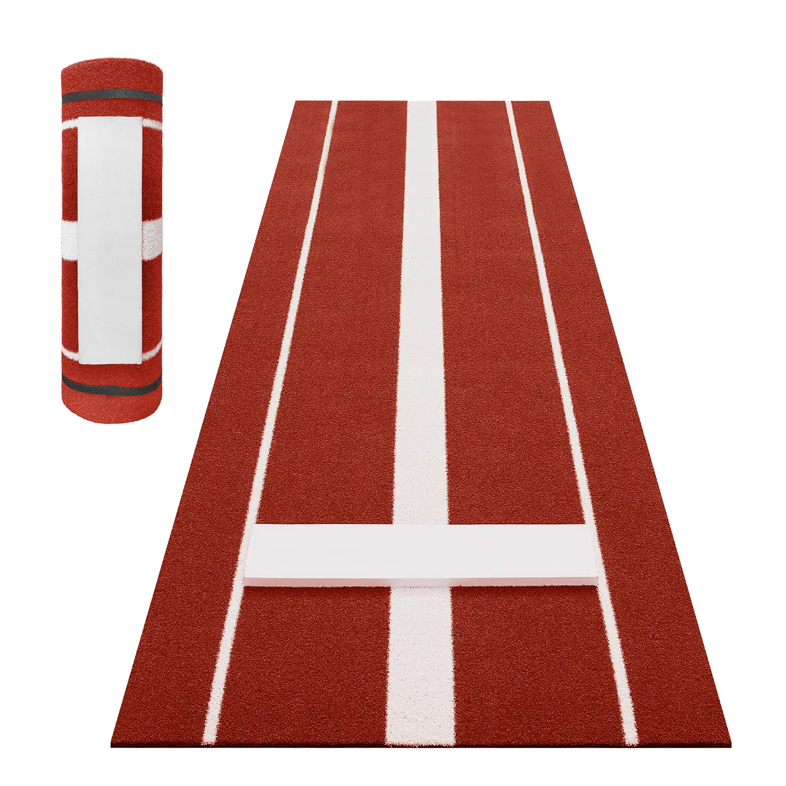 10 x 3 FT Professional Softball Pitching Mat, All-Weather UV Resistant Turf Mat with Non-Slip Rubber Base, Durable Indoor & Outdoor Sports Training Turf Pad for Team Practice, Green