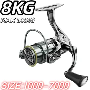 Jumbo Fin King Gf1000-3000 Series Fishing Reel, Lightweight, Corrosion Resistant, Smooth Operation, Freshwater & Saltwater, Sealed Dustproof