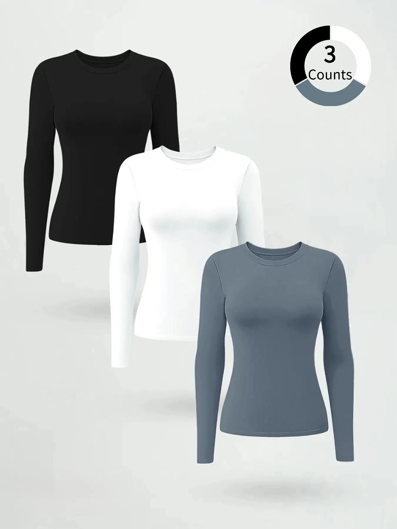 High Elasticity Slim Fit Sporty Yoga Top, Long Sleeve Round Neck Casual Gym Running Shirt, Quick Dry Women's Activewear Fitness Training Clothes, Fitness Apparel for Spring & Fall