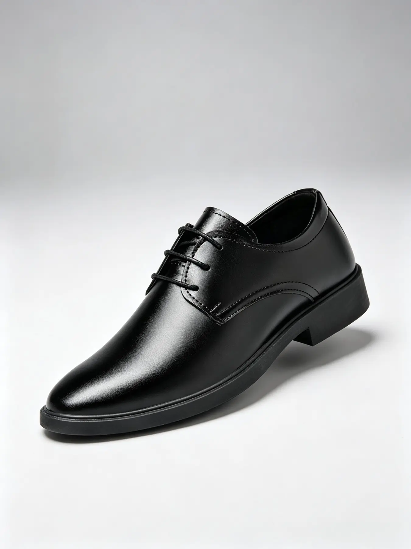 Men's Simple Lace-Up Pointed Derby Shoes, Business Casual Formal Shoes, Office Interview Wedding, Low Heel Anti-Slip Wear-Resistant Breathable, Formal Dress Shoes