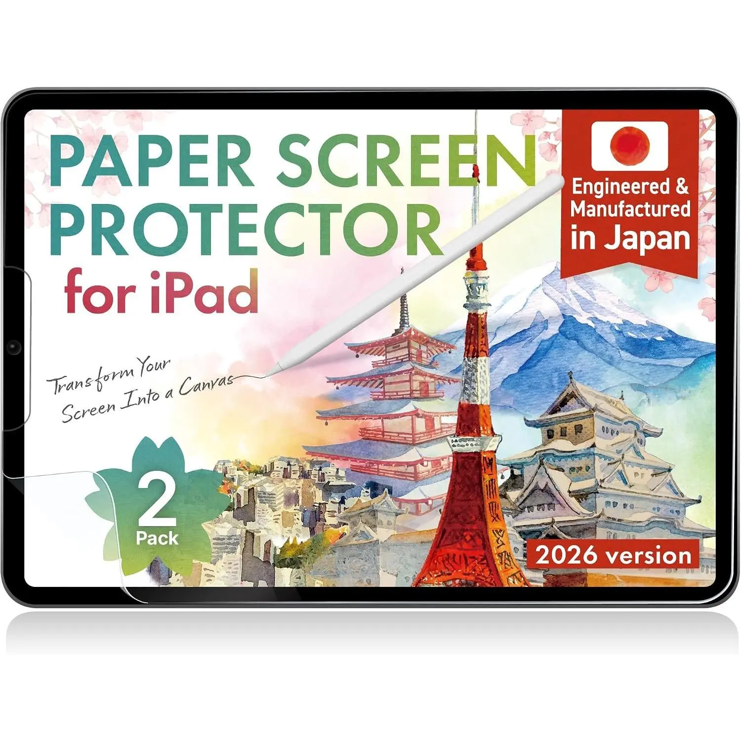 Paper Screen Protector for iPad Pro 11 M5/M4, 2 Pack |  , Rough paper feel texture,  stylus control, Ideal for writing, drawing and note-taking