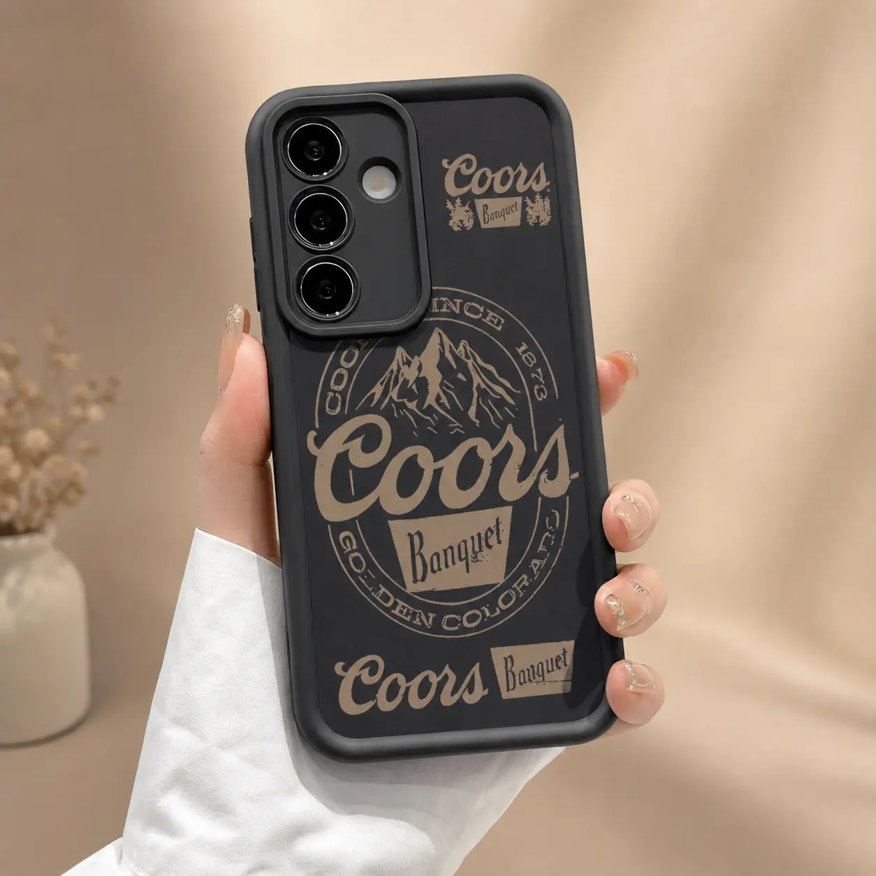 Vintage COORS Letter Soft TPU Protective Phone Case for Samsung Galaxy S21-S26 Ultra/Plus/FE, A13-A17, A33-A36, A52-A54, Note20 - Enhanced Camera Protection, Shockproof, Skin-Friendly Touch, Christmas Themed, Flash & Wireless Accessories Compatible