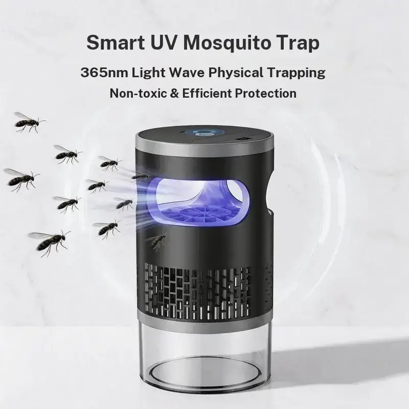 Indoor Insect Trap Effective Suction & UV Light Catcher for Mosquitoes, Fruit Flies, Gnats & Moths Quiet & Non Zapper for Home