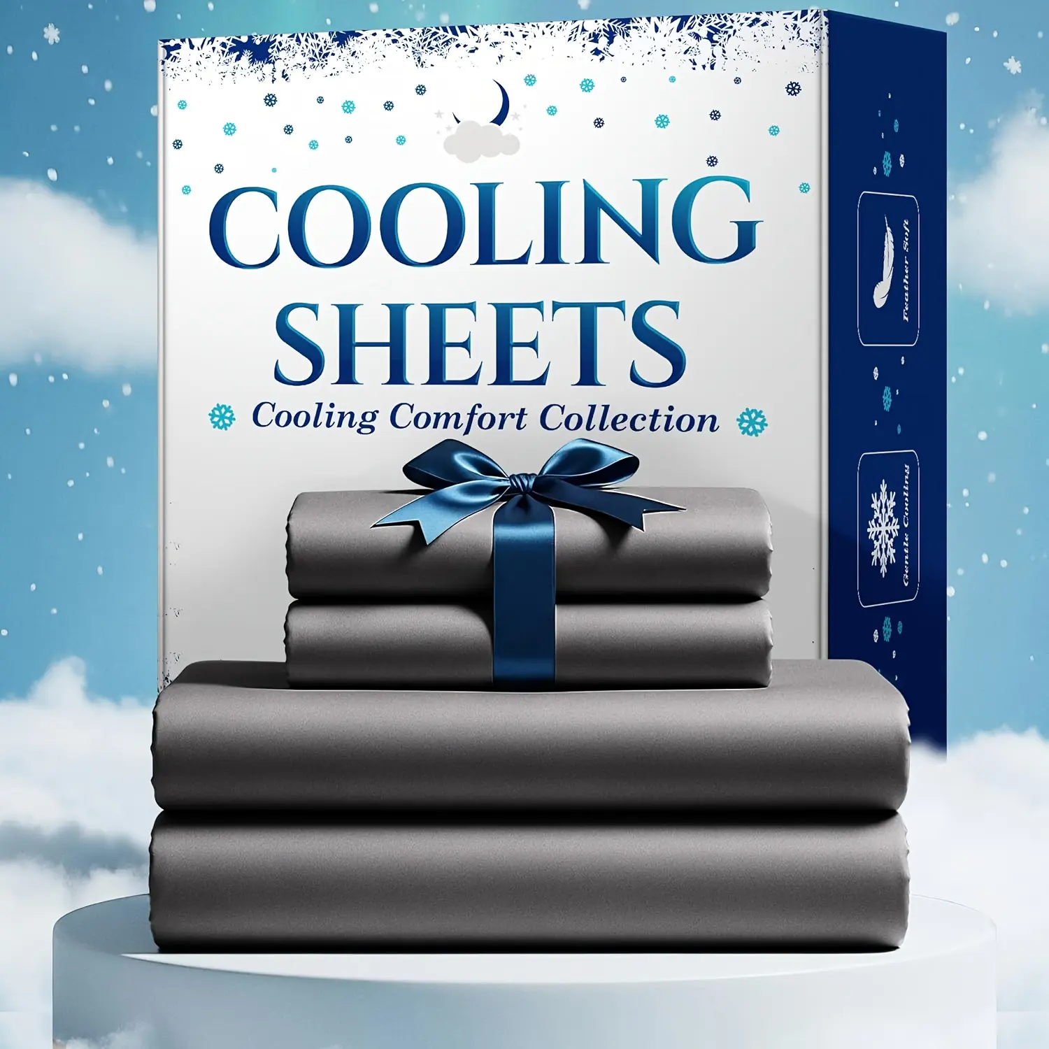4pcs Queen Size 15 Inch Ultra Deep Pocket Cooling Sheet Set, 4000TC Hotel Luxury Soft Bedding, Wrinkle & Shrink Resistant, Great Holiday Pick for Bedroom Decoration