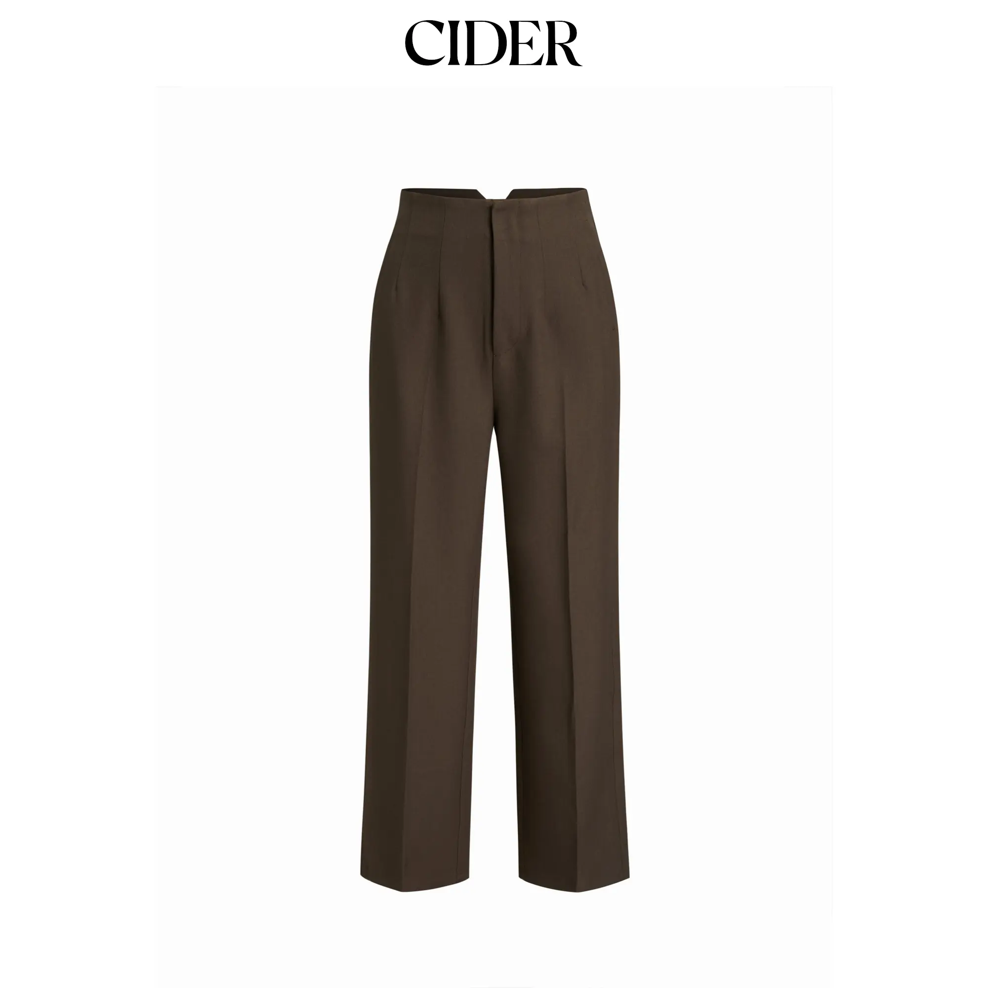 Cider Mid Rise Asymmetrical Tapered Trousers