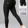 【Black Friday】Women's Sporty High-Waisted Skinny Trousers, Ruched Butt-Lifting Yoga Pants, Sportswear for All Seasons, Activewear, Athletic Bottoms for Workout, Comfortable Fabric