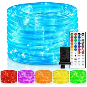 Waterproof 80ft 240LEDs Outdoor Rope String Lights for Christmas Garden Tree RV Patio Party Boho Decor Multicolors