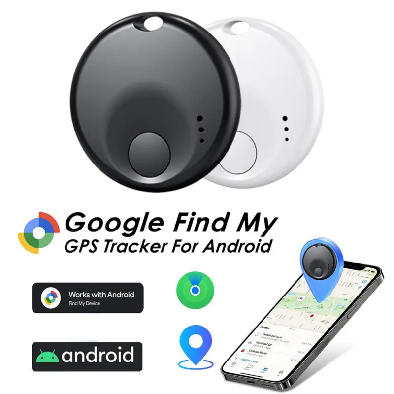 Android Smart Bluetooth Tracking Device, Smart Tracking Tag, Keychain Tracker, Google GPS Tracker, Google Find Tracker supporting Google Find Hub App, Key, Wallet, Luggage, Pet Item Finder, Android Locator (Not compatible with Apple devices)