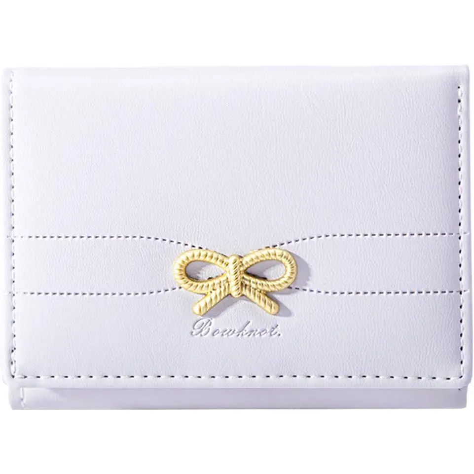 Cute  Bow Small Wallet for Women Girls () | Mini Wallet, 7 Card Slots, ID Window,  Slot