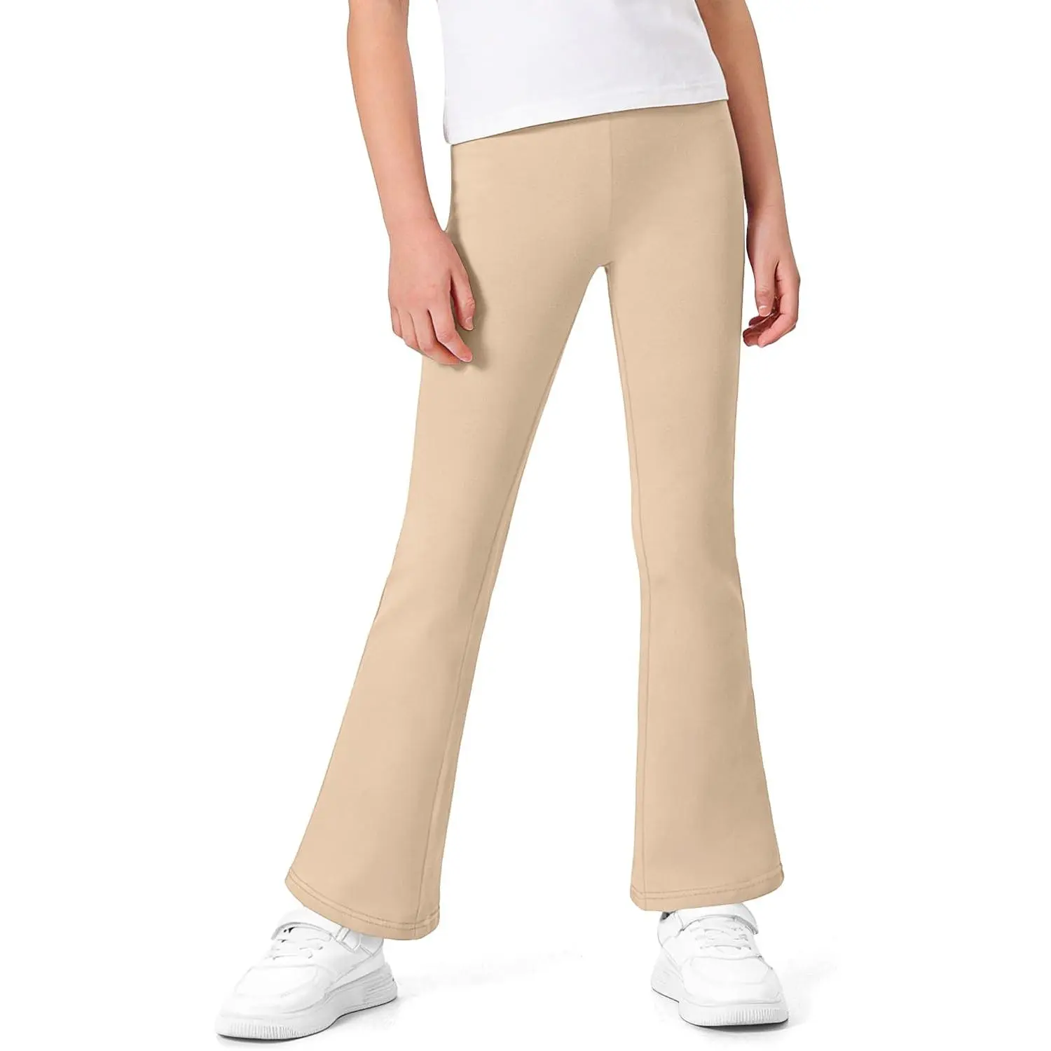 Girls Flare Leggings Kids Uniform Pants School Bell Bottoms for Girl