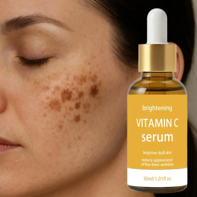 Vitamin c facial serum, daily brightening face oil serum, hydrating smoothing skin drops, improve dull tone, boost natural skin glow, Brighten skin tones, minimize fine lines texture, moisturizing anti-aging serum, Face Care Serum, 30ml repair serum