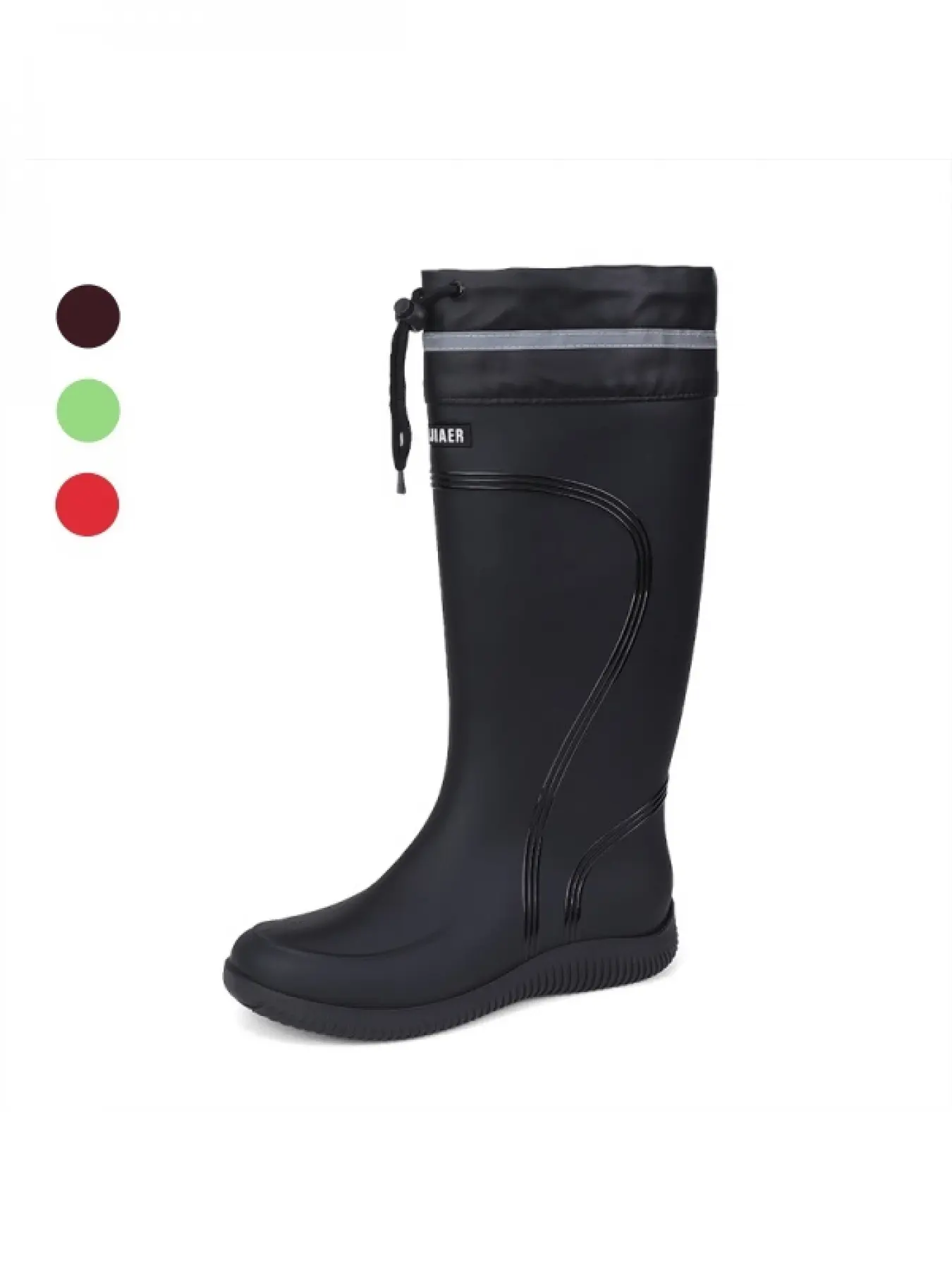 Unisex Simple Tall Waterproof Rain Boots, Anti-slip Wear-resistant Outdoor Footwear Water Shoes for Farm Work & Rainy Day Commutes Durable Boots