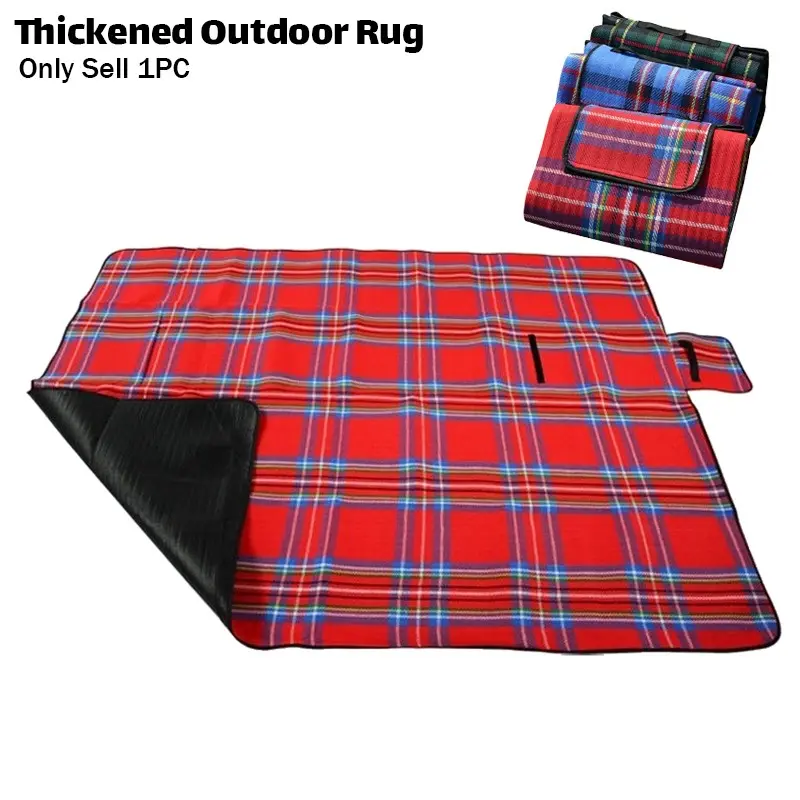 Waterproof Beach Picnic Blanket, Large Foldable Camping Mat 78x59 Inches, Sand-Free Outdoor Pad for Hiking, Camping, Park, Travel