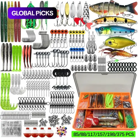 85/88/117/157/198/357pcs Fishing Lures Kit, Fishing Supplies, Reprotoxic Lead, Ca_prop_65_re Yes, Model_xinghao Syzl20-2-301, Sports Equipment Set #GLOBAL PICKS