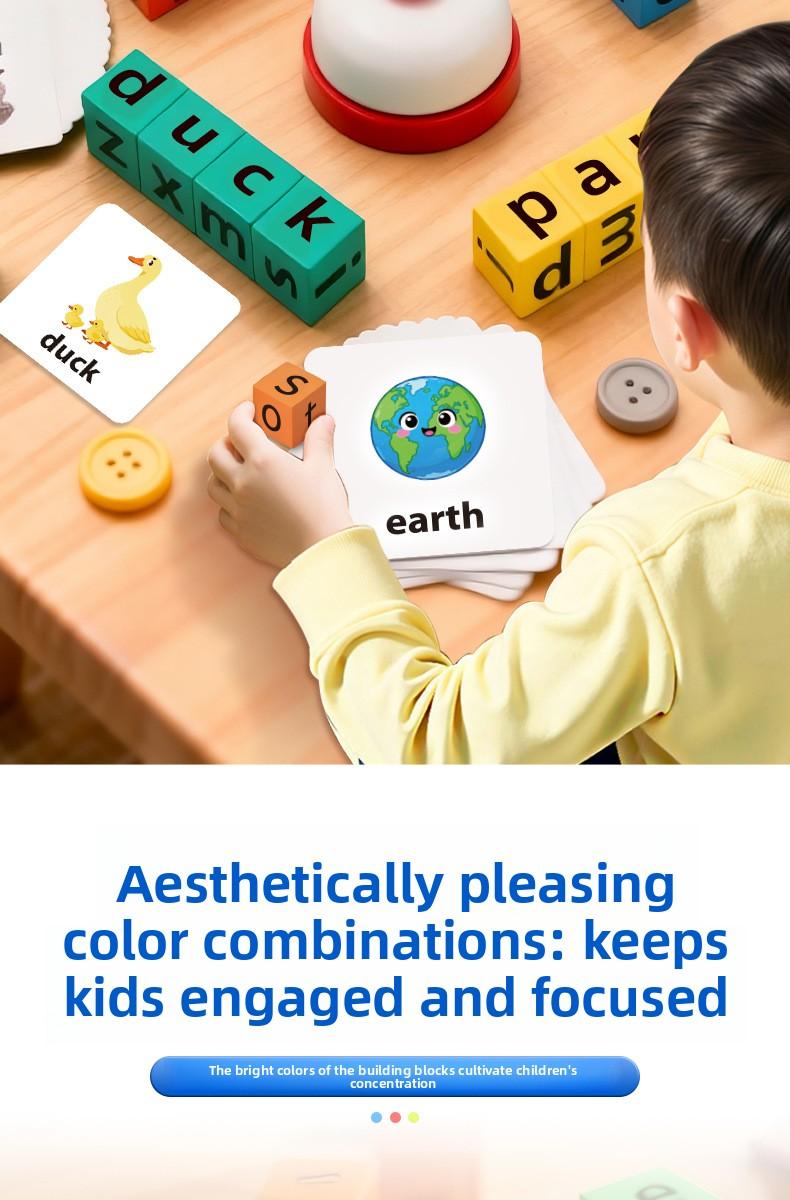Children's English spelling contests, early education alphabet blocks, learning aids, English board games and toys