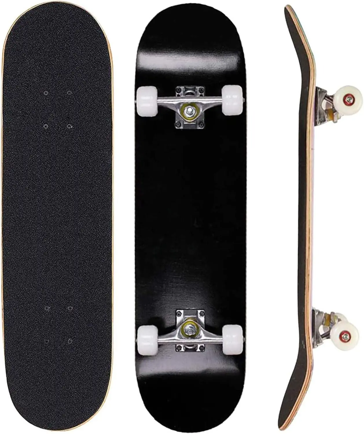 Standard Skateboards for Beginners Kids Boys Girls Youths Adults Starter-Complete Skate Boards 31''x 8'' Maple Wood Skateboard