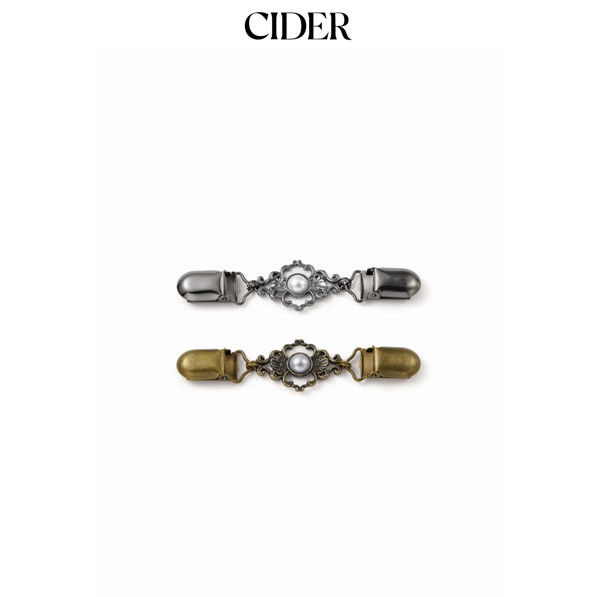 Cider 2 PCS FAUX PEARL KNOT SWEATER CLIP