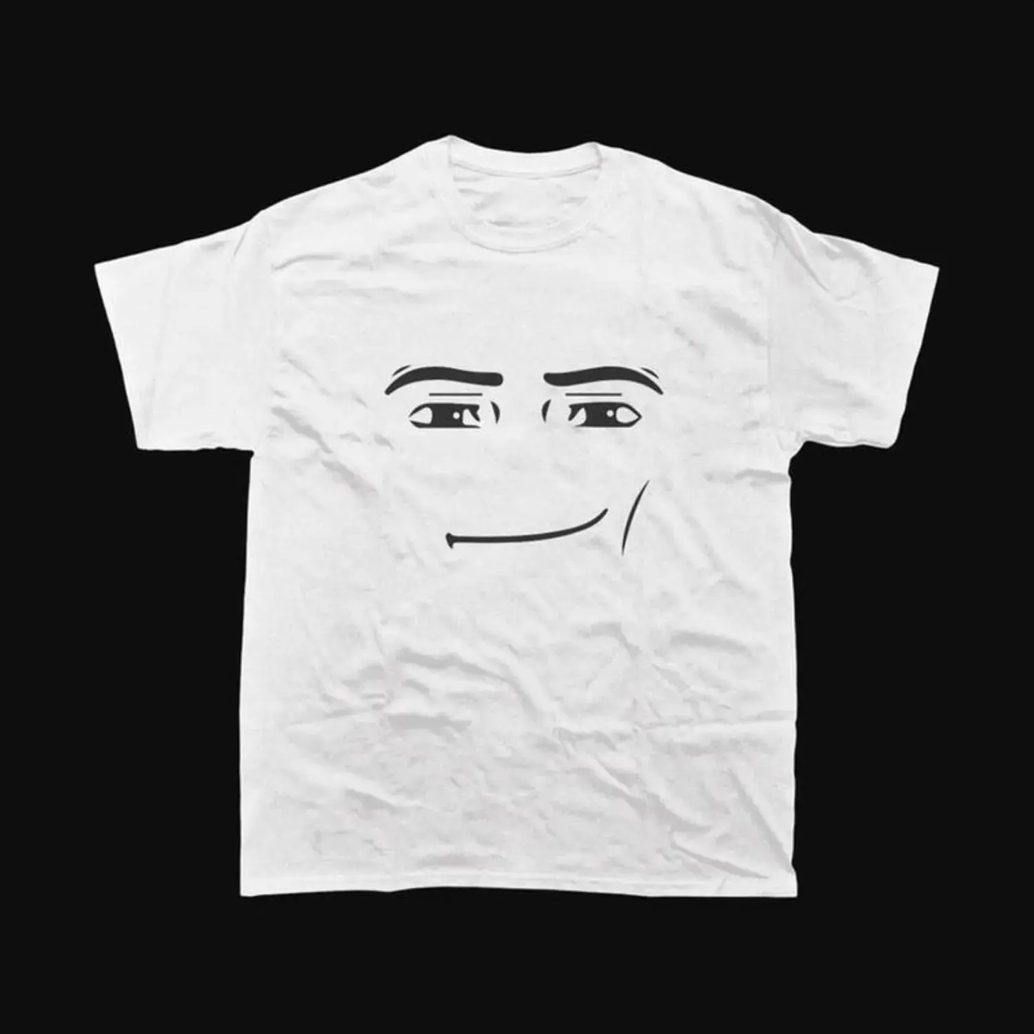 Roblox Man Face Cotton T-shirt Hoodie and Sweatshirt Meme Shirt Funny Shirt Gift for Gamers Vintage Cotton T-shirt Collection