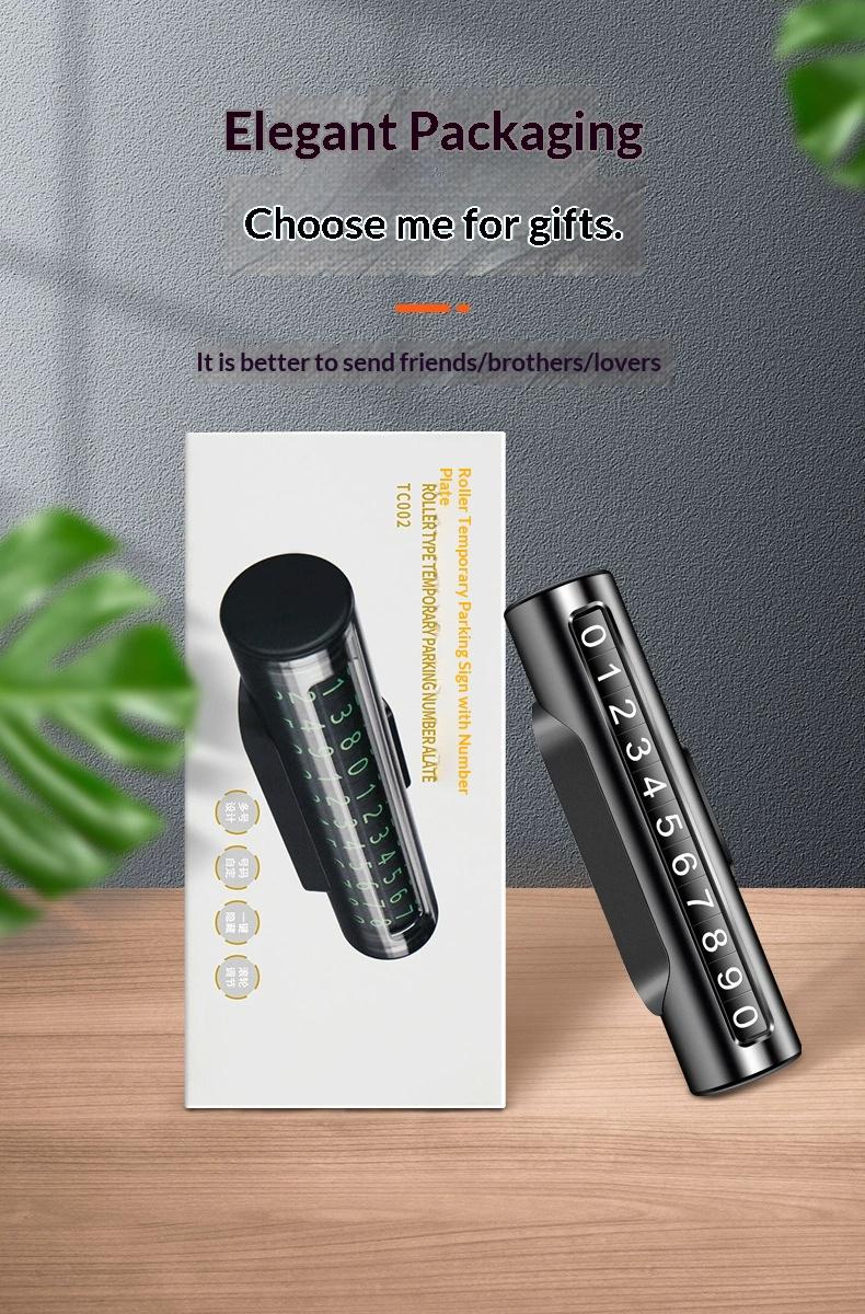 Creative car accessories temporary parking sign, car number plate, hidden parking license plate