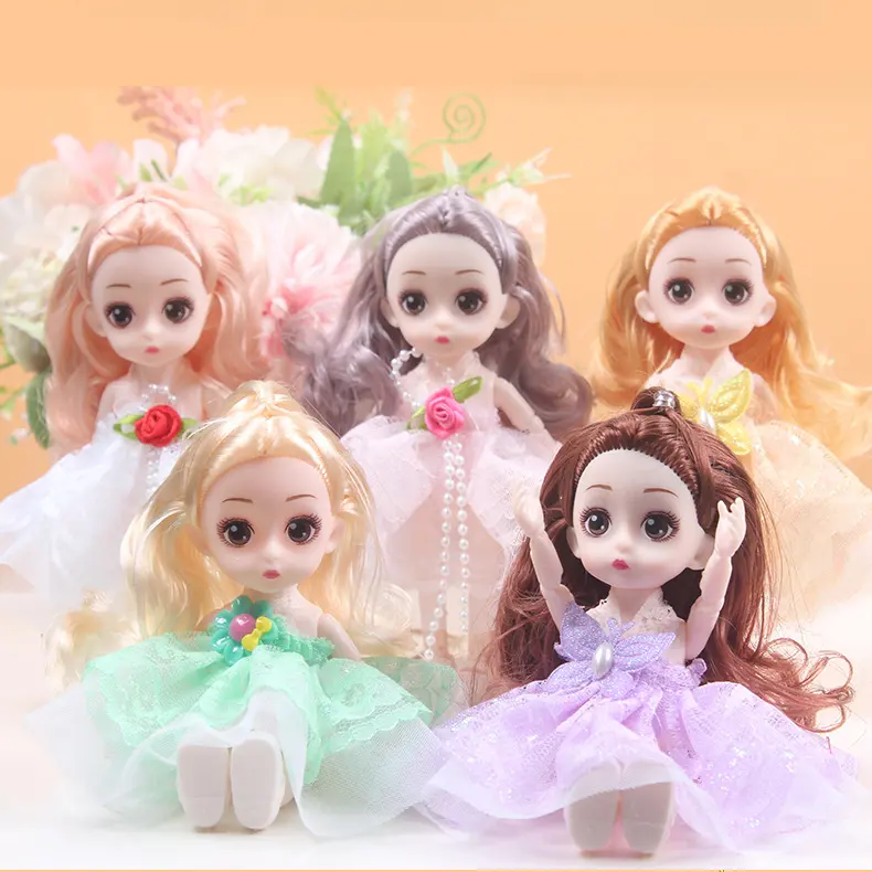 17cm Articulated Soft Princess Doll Gift Set for Girls, with Removable Outfits, Dreamy Ornament Collection