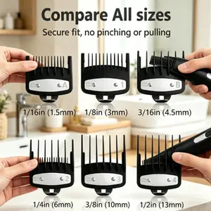 Six-Piece Haircut Guide Set, Hair Tool, Perfect for At-Home Haircuts, Avoids Messy Cuts, Saves Money on Salon Visits, Ideal for Graduated Hairstyles