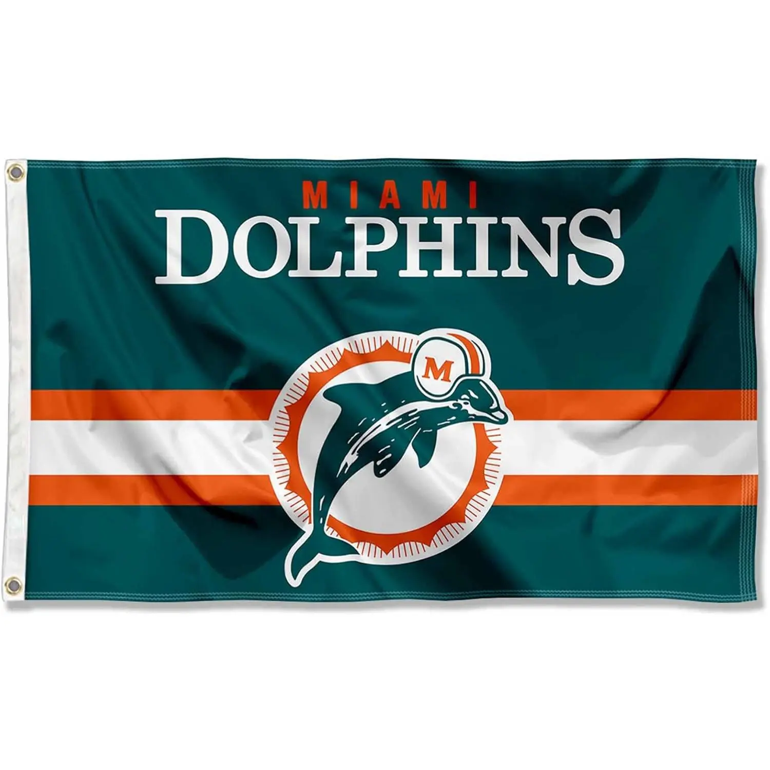 Dolphins 3x5ft/60x90cm Single Retro Sports Collectible Banner Flag, Lightweight Outdoor Party Decoration with Prints