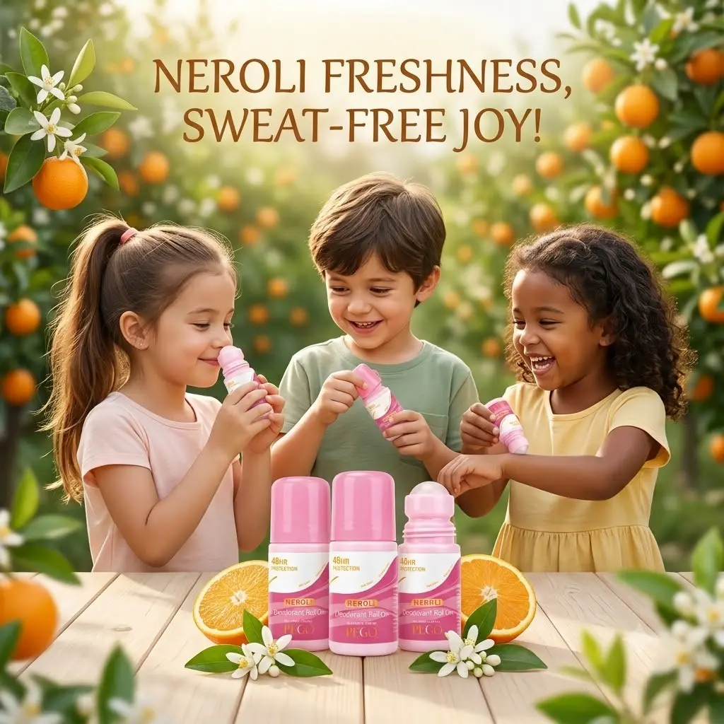 Teen Deodorant,Children Roll-On Deodorant, Neroli Scent, Aluminum-Free Alcohol-Free, Underarm Sweat & Odor Control, Pocket-sized Roll On for Students Sports Use, Gentle for Sensitive Skin, Remove Unpleasant Sweat Smell, 50ML