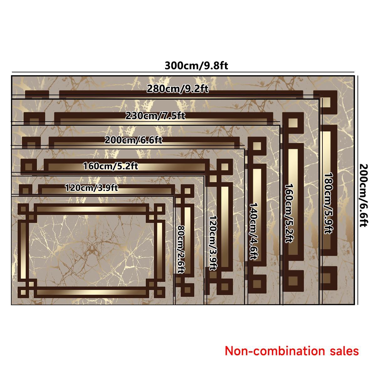 Marble Pattern Floor Mat, Non-slip Soft Decorative Modern Area Rug, Fashionable Home Decor Carpet for Living Room & Bedroom