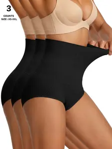 Women's High-Waisted Postpartum Seamless Elastic Tummy Control Panties Shapewear — Invisible Stomach-Flattening, Butt-Lifting, and Body-Shaping Underwear