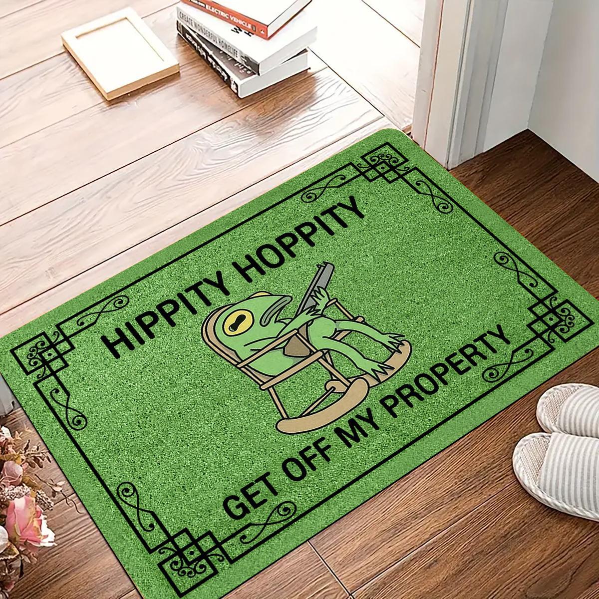 Frog Pattern Non-slip Door Mat, Rectangle Home Decorative Carpet, Decorative Mat for Living Room, Kitchen, Bedroom, Farmhouse, Laundry, Decorative Rug Mat, Decorative Area Rug