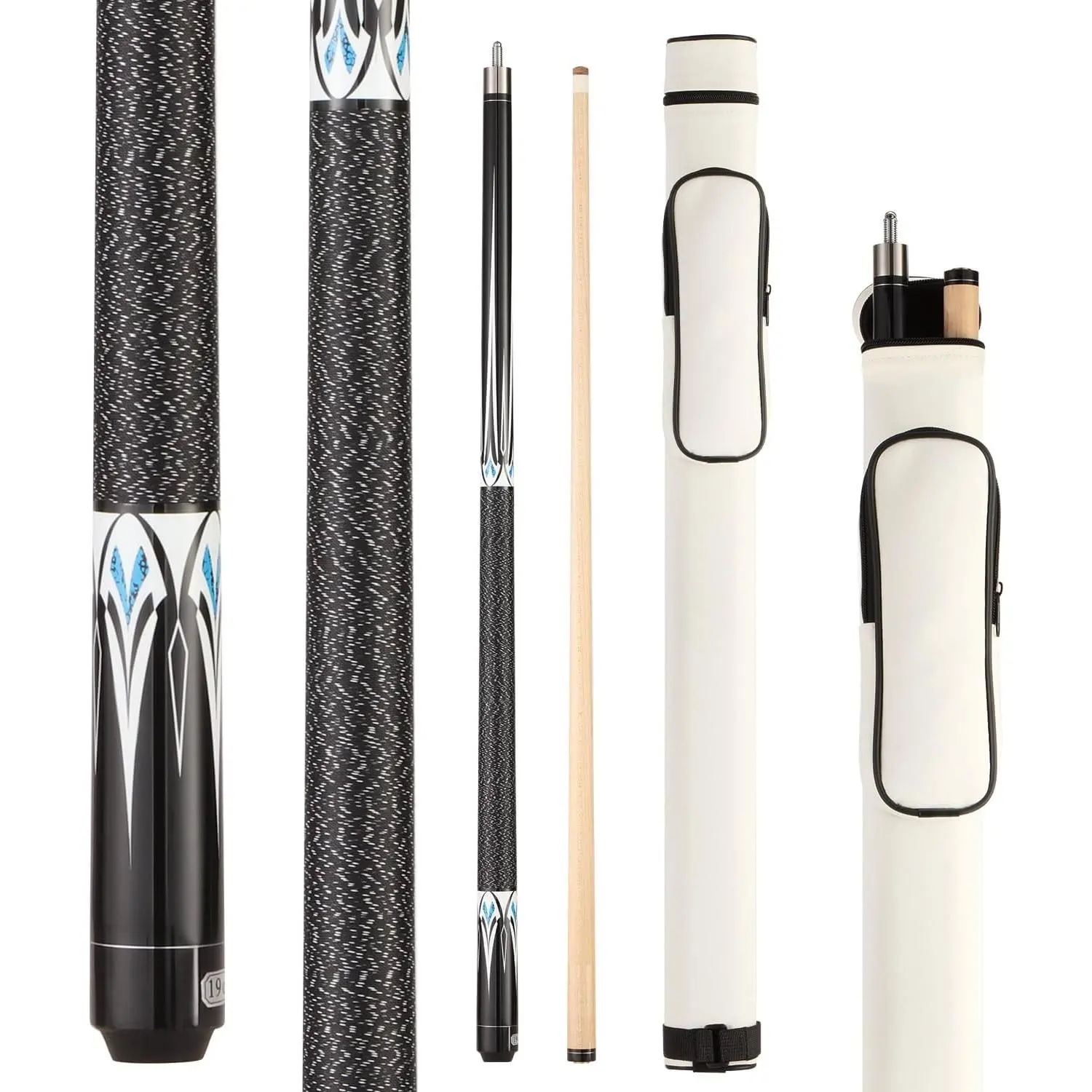 Pool Cue Stick - 58 inch Maple Billiard Pool Stick, 19/20/21 oz 1/2 Maple Pool Cue Stick Kit, 2- Billiard Pool Cue Stick