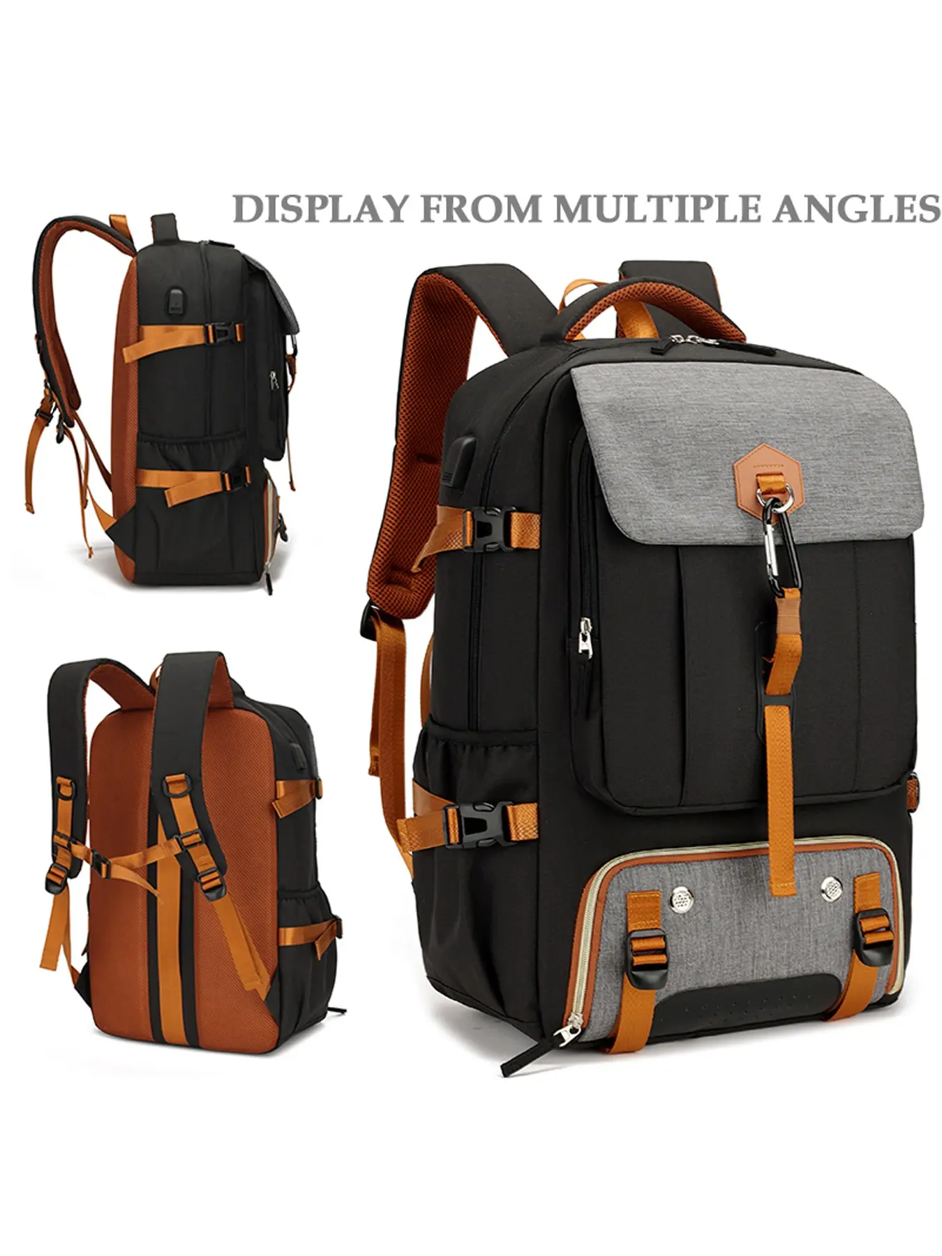 Large Capacity Travel Backpack, Independent Breathable Shoe Compartment, Fits 17 Inch Laptop, Multifunctional for Commute, School, Short Trips, High Capacity