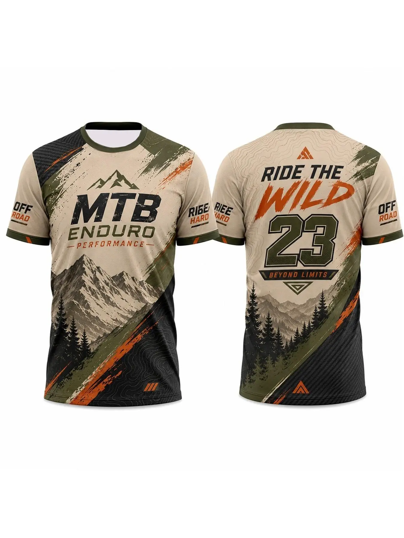 MTB Enduro Off-Road Short Sleeve Riding Jersey, Quick Drying Jersey, Quick Dry Breathable Sport Fabric Unisex Athletic Fit For Mountain Bike Riders, Dirt Bike Enthusiasts Suitable For Cross-Country Cycling
