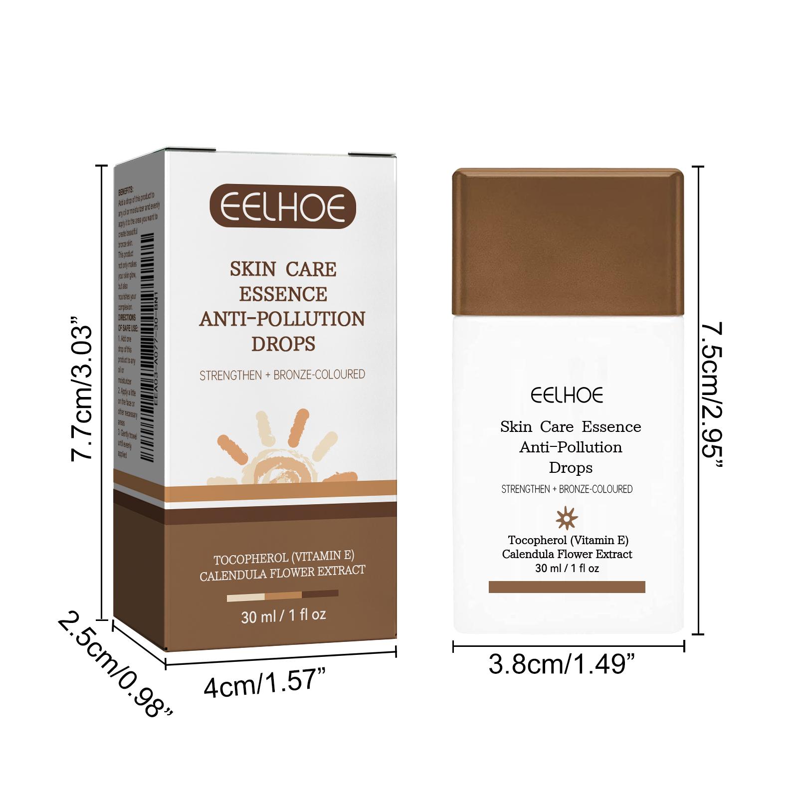 EELHOE Skin Care Essence Tanning Booster Drops Custom Blend with Calendula & Vitamin E Turn Any Lotion into Natural Streak-Free Bronze Glow Nourish for Face & Body All Skin Types Hydrating Intensive Gel tan shower bronzing agent