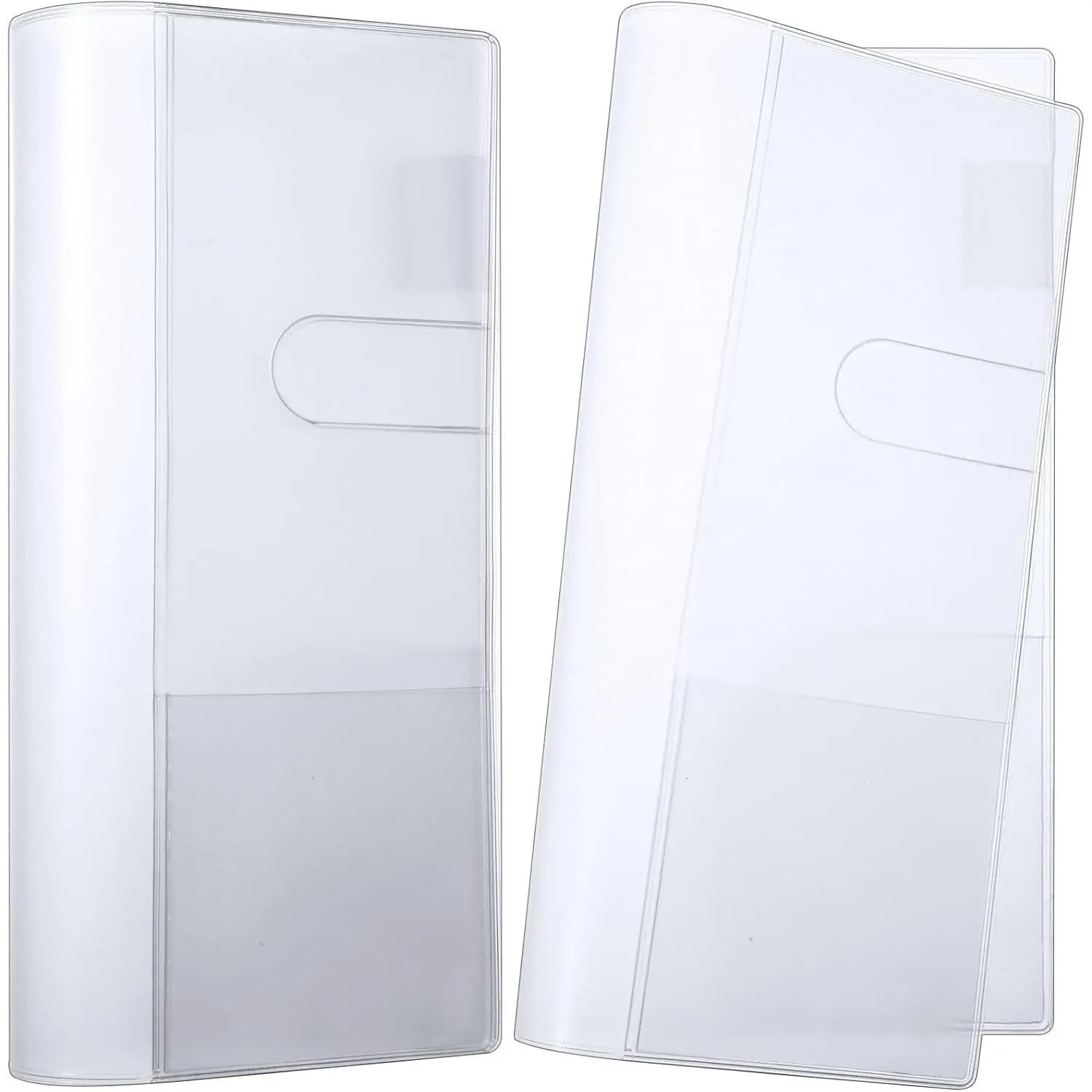 2 count Clear Plastic Cover for Weeks, 8.03 x 7.78 Inches Planner Cover Protector Transparent PVC Notebook  Plastic Protecting Sleeves for Books