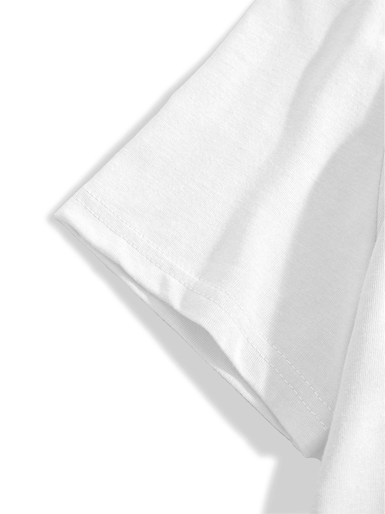 Two-Piece Set Men's Cartoon Bear & Letter Graphic Print Short Sleeve Tee & Shorts Set, Regular Fit Casual Round Neck T-shirt & Track Shorts, Summer Clothes Set for Men