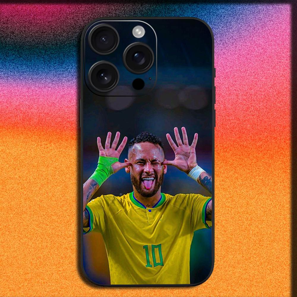 Football For N-NeYmAr 10 Phone Case For iPhone17, 16,15,14,13,12,11,Pro,ProMax,XR,Plus, Soft Black Cover