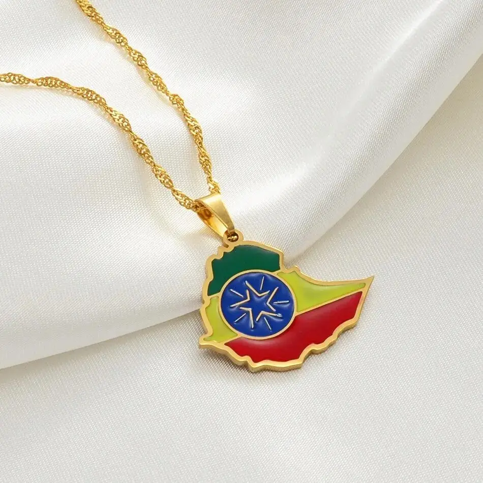 Ethiopia Necklace Jewelry Pendant Gift