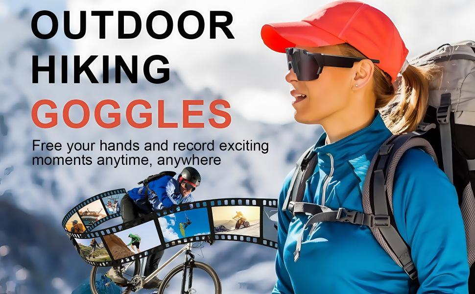 snow goggles New Sunglasses Camera DV Sports Recording Photo Camera Smart Outdoor Cycling Recorder with 1080P HD Video 12.0MP Photos & Polarized Lenses for Cycling & Sports
